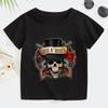 Rock Gun N Rose T-Shirt Summer Kids Fashion Music Short Sleeve Soft Top Comfortable Teenage Clothing for Boys Girls Punk Shirt