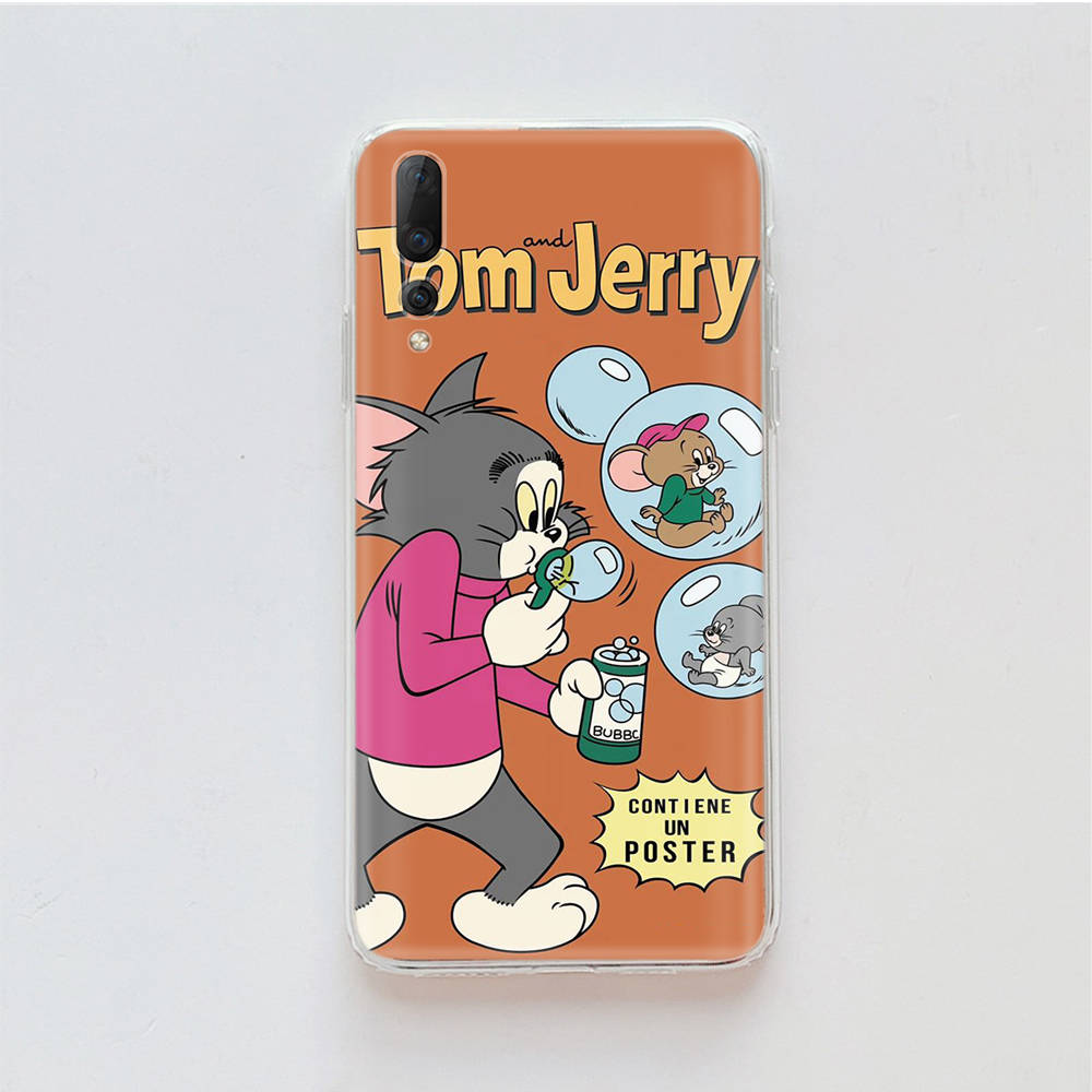 Transparent Case for Samsung A04 A14 A23 M33 M53 Realme 10 9 C35 C55 VIVO X80 Infinix Hot 30 Note 11 Tecno Spark 8P Pro C-45 Tom and Jerry