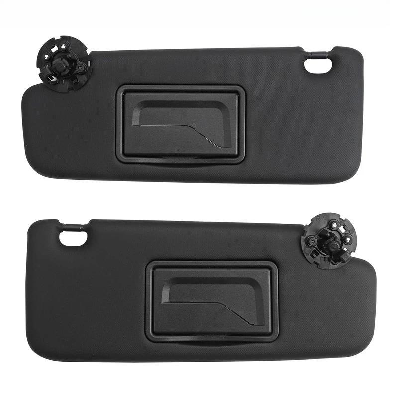 Black Sun Visor Pair for Chevrolet Cruze 2011 2012 2013 -, with Vanity Mirror, Replaces 95034256 95034253