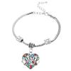Exquisite Family Members Inlaid Colorful Rhinestone Love Heart Bracelet Gift For Loved Ones
