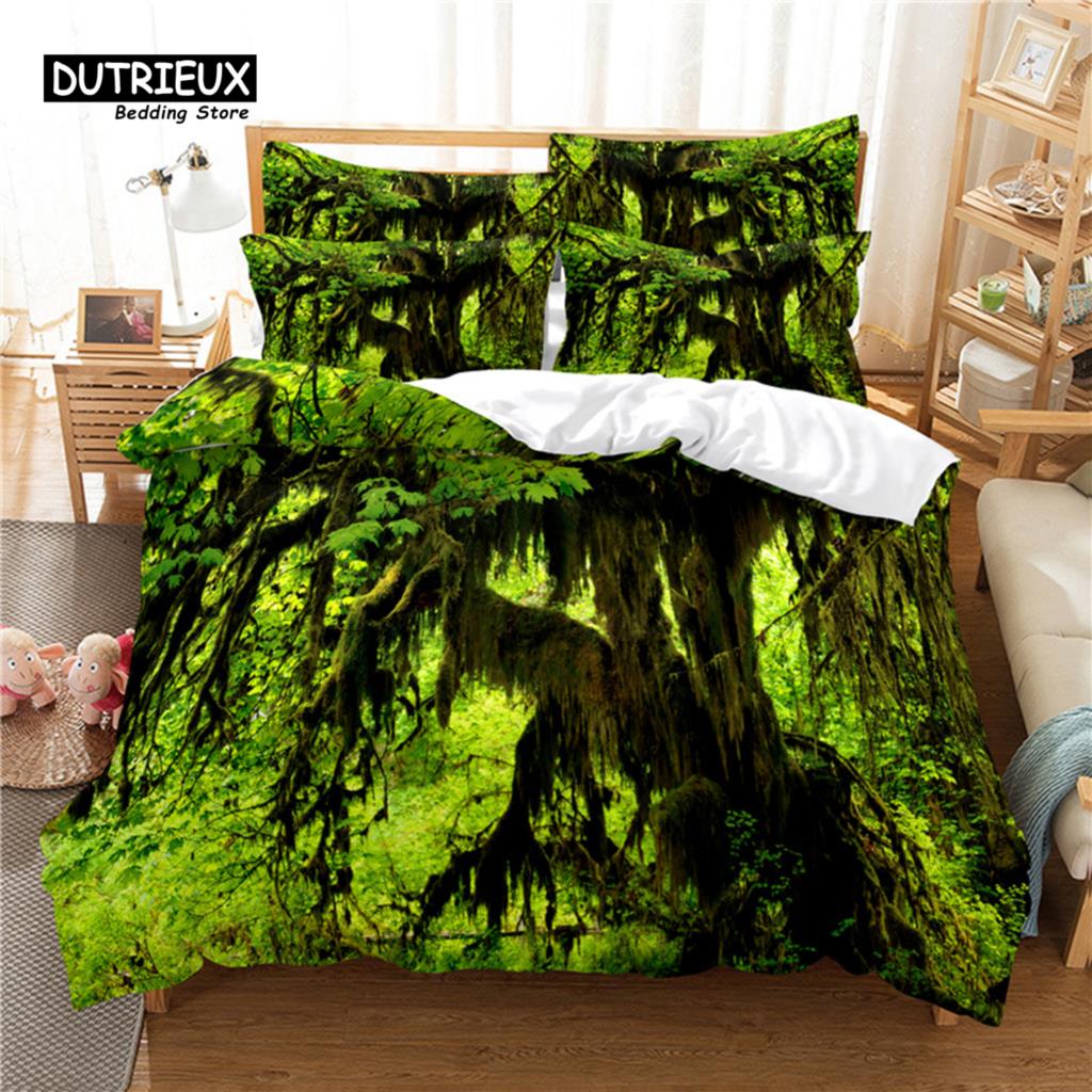 Snow Tree Bedding Set, 3Pcs Duvet Cover Set, Soft Comfortable Breathable Duvet Cover, For Bedroom Guest Room Decor
