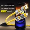 4-in-1 Fast Charging Cable for Apple, Type-C, Huawei, OPPO, Xiaomi, Honor Phones & Car Chargers