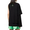 Y-3 SS22 Logo Print Asymmetrical Half Short Sleeve T-Shirt Women Tops Black HD3588