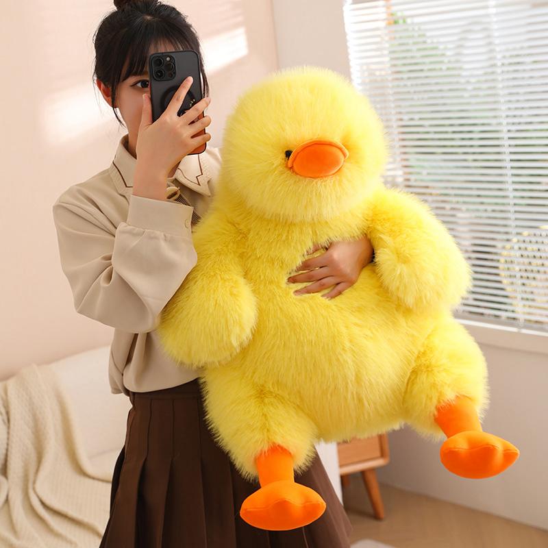 40-95cm Cartoon Gaint Fat Long Hair Plush Yellow White Duck Doll Stuffed Adorable Animal Plushie for Boys Girls Birthday Present