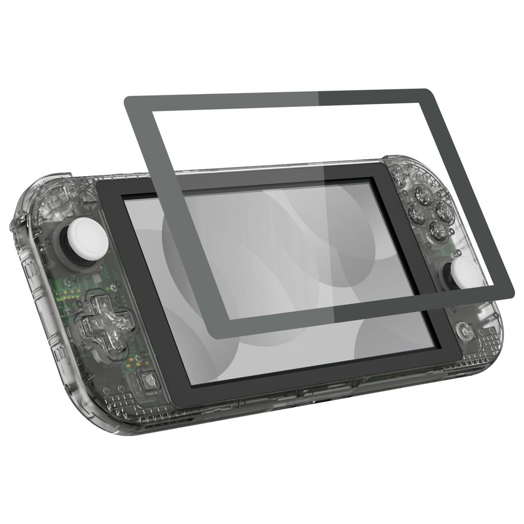 eXtremeRate DIY Compatible Case Shell Made of Clear Material for Compatible with Switch Nintendo Switch Light Controller Repair Kit with Custom Case