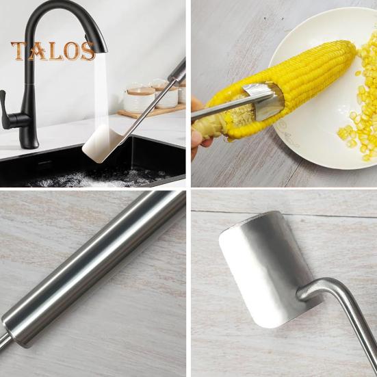 1/2Pcs Corn Peeler Stainless Steel Corn Cob Stripper Tool Corn Thresher for Kernels Removal Ergonomic Handle Easy to Clean Store Kitchen Helper for