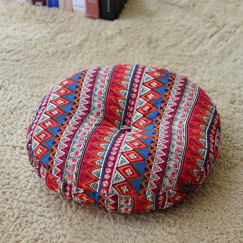 

Горячая Толстая круглая Подушка для Чайного Домика из Хлопковой и Льняной Ткани Bohemia Red Removable and washable diameter 40cm