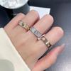 18K Rose Gold Plated Couple Rings: Starry Design, Wide & Narrow Bands, Plain & Nail Style for Men & Women