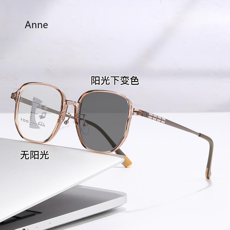 Simple and Fashionable Versatile Square Multifocal Photochromic Reading Glasses Blue Light Blocking Eye Protection Unisex gafas