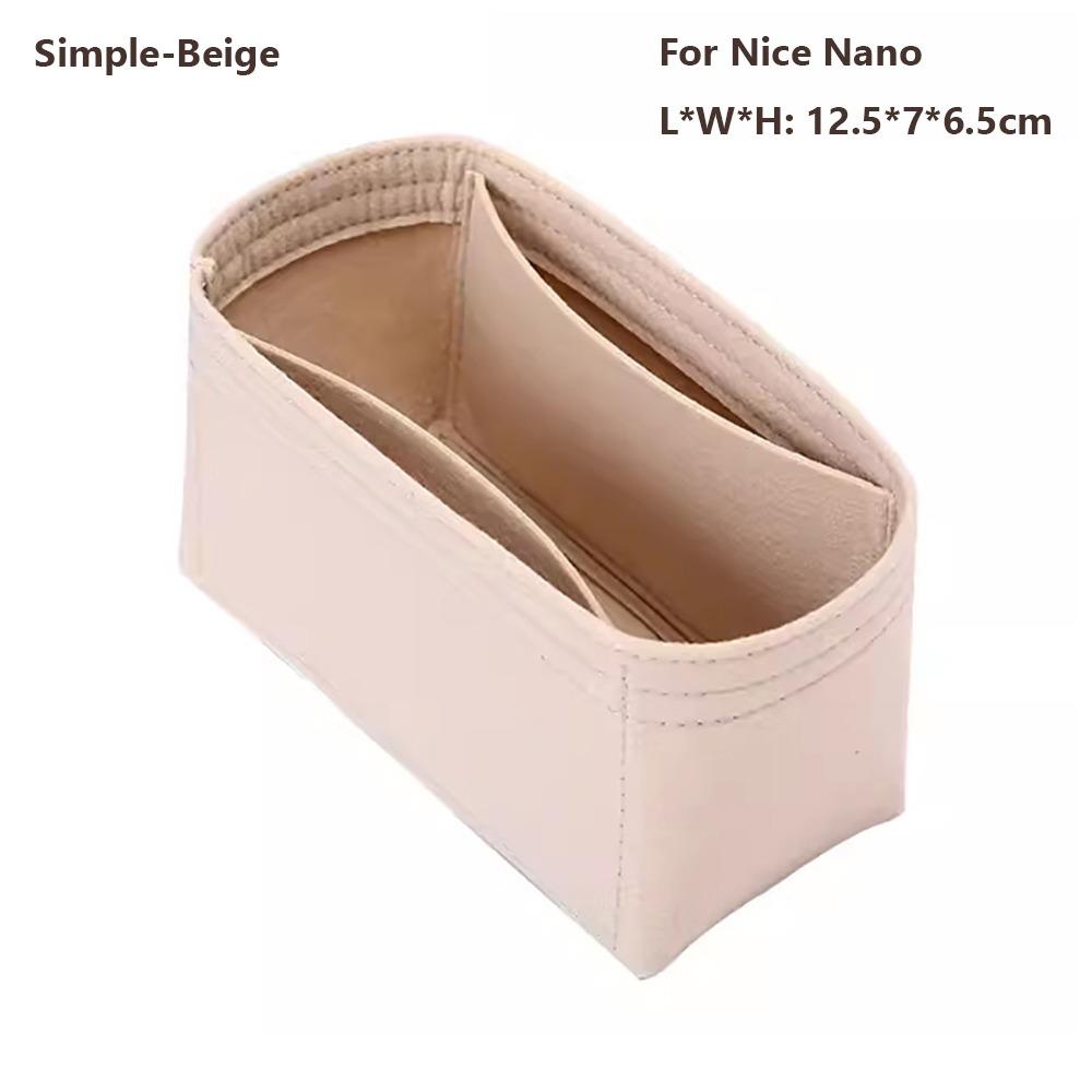 

Felt Handbag Insert Bag Storage Organization Purse Liner Bag Support Portable Internal Bag for LV Nice Nano/Mini/BB/Vanity