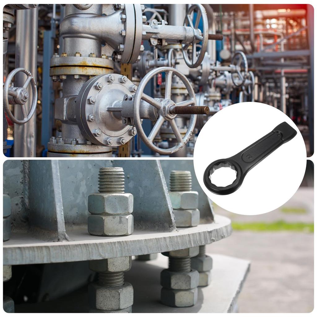 Uxcell 65mm Box End Ring Type High Strength Steel Single Head Hand Tool Wrench, Wrench,