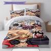 Luffy D Pattern Bedding Quilt Set Quilt Cover Pillowcase Home Birthday Gift(1 * Duvet Cover + 2 * Pillowcase, Without Core)