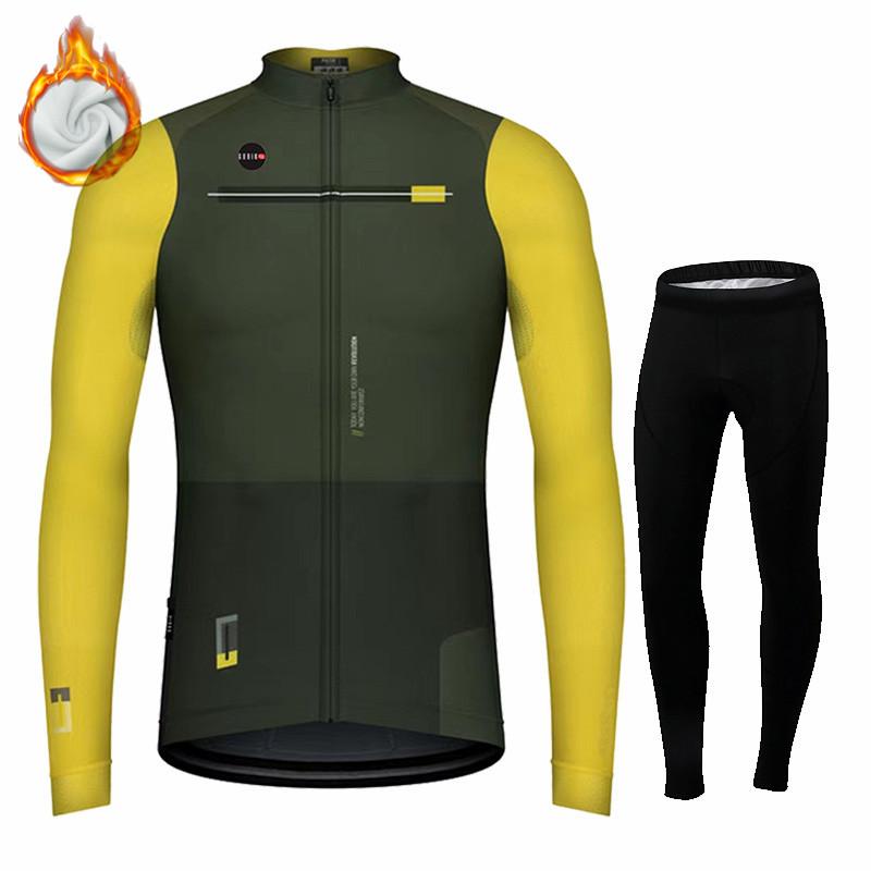 2025 Nový Gobikful - Pánský cyklistický oděvní set, Termovlna Dlouhý vlněný set a Dlouhé kalhoty pro venkovskou jízdu na horském kole