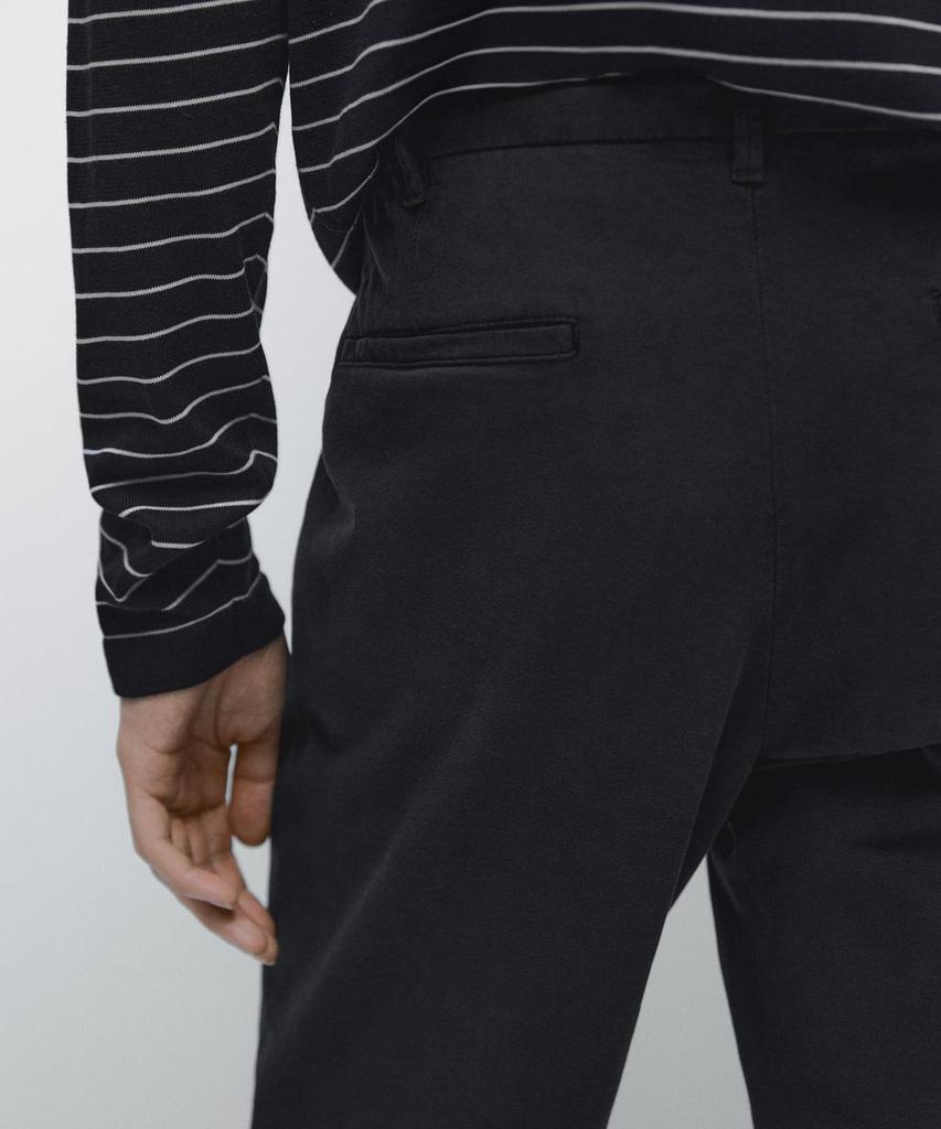 Masimodutti Cotton Blend Slim Fit Pants
