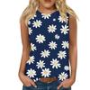 Flower 3D printed vest women's summer round neck casual vest off shoulder Y2k elegant sleeveless top vest women's clothing