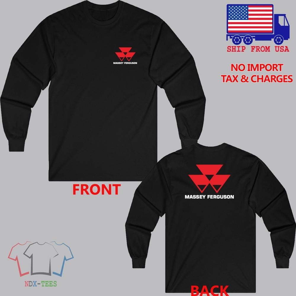 Massey Ferguson Tractor Men#039;s Black Size S to 3XL Unisex T-Shirt S