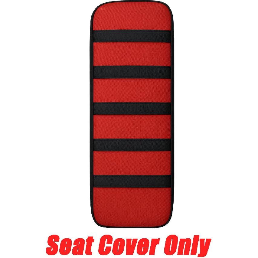 JMCHstore Red Ribbed Mini Bike Seat Cover, Gripper Soft Seat Cover for Monster Mega Moto MMB80 80cc MMB105 105cc, for Coleman Realtree RB100 RT100