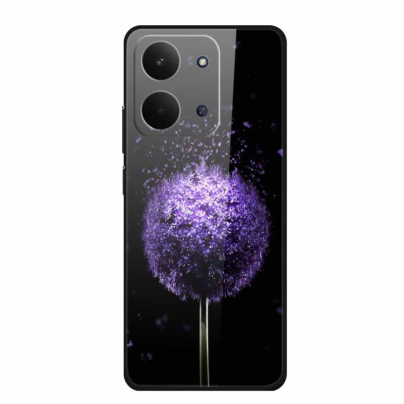 Xiaomi Redmi 15C 4G Kılıfı İçin Cam Arka Kapak 15 C Kılıf Sert Temperli Cam Kılıf Redmi 15C Telefon Kılıfı İçin Redmi15C Yumuşak Tampon