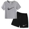 Kinder Sommer Neues Kurzarm-T-Shirt+Shorts 2-teiliges Trainingsanzug Set Junge Mädchen Geburtstagsgeschenk 3-12 Jahre Kleidung Lässig Mode Jogginganzug