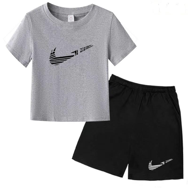 Kinder Sommer Neues Kurzarm-T-Shirt+Shorts 2-teiliges Trainingsanzug Set Junge Mädchen Geburtstagsgeschenk 3-12 Jahre Kleidung Lässig Mode Jogginganzug