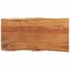 Piano del Tavolo 80 x 40 x 2,5 cm Rettangolare Legno di Acacia Massello con Bordo Naturale