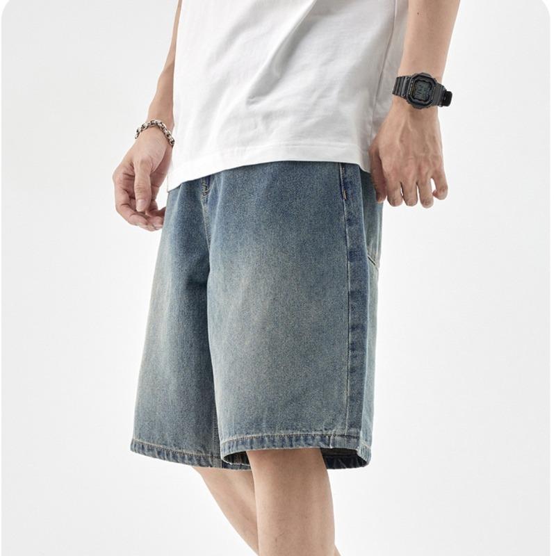 

Retro Unisex Loose-Washed Straight-Leg Denim Shorts for Summer 2XL