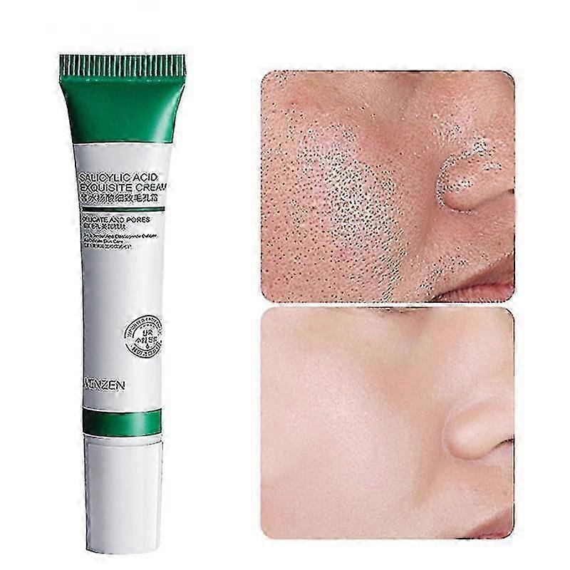 20ml Salicylic Acid Pores Refining Cream Shrink Pore Improve Acnes Blackheads Whitening Cream Anti-aging Oil Control Skin Care