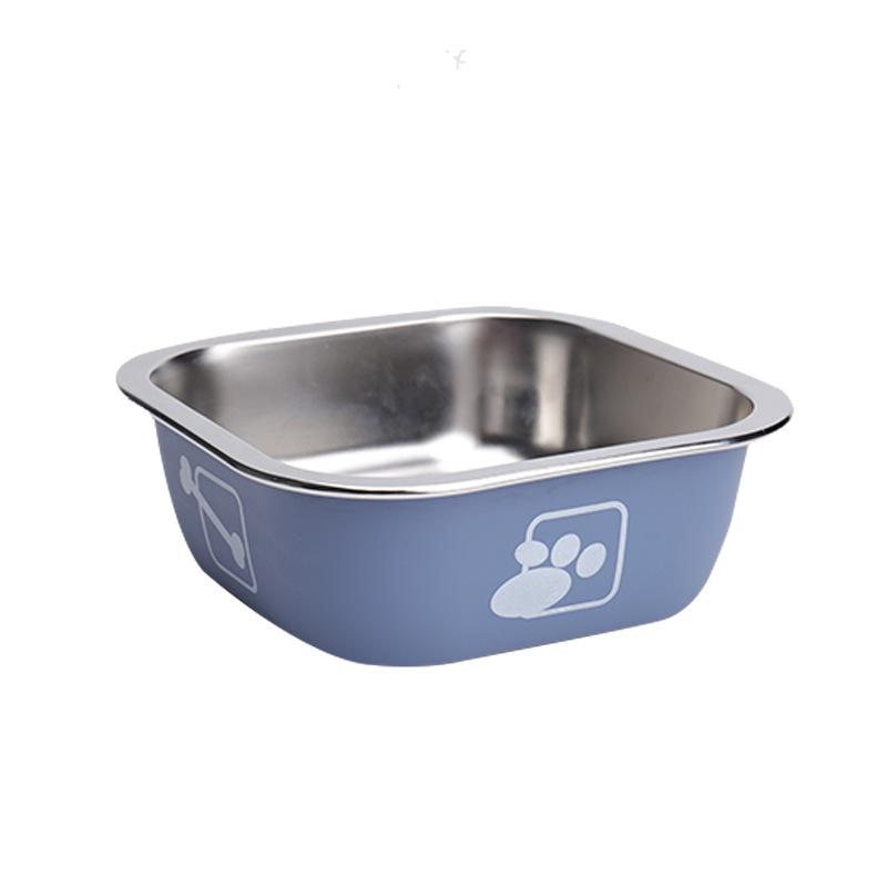Dog Bowl Stainless Steel Cat Bowl Anti-tip Anti-slip Dog Rice Bowl Cat Drinking Water Pet Bowl Large-capacity Pet Feeder