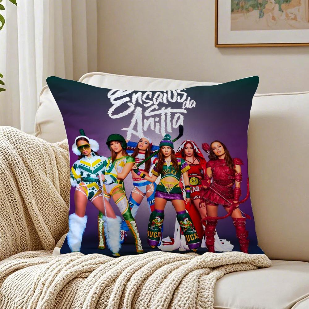 singer energetic AAnitta Cushion Cover Pillowcase Antidustmite living Room Sofa Decor Cushion Room