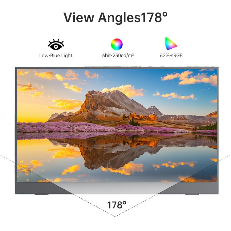15.6 Inch Portable FHD 1080P IPS Screen Monitor with Type C/HD Dual Interface for Second Display