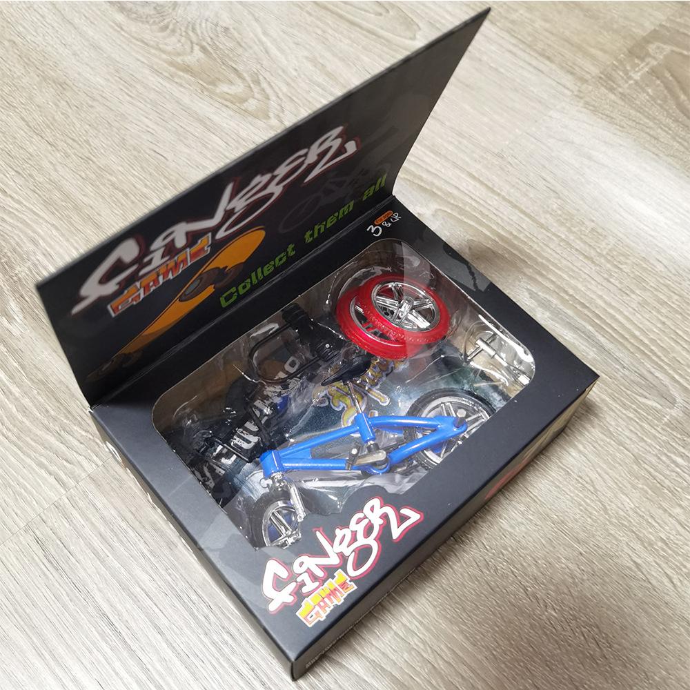 Mini Alloy Finger Bicycle Toy Set with Spare Tire, Wheels, Tools, and Lock - New Cross-Border Toy.
