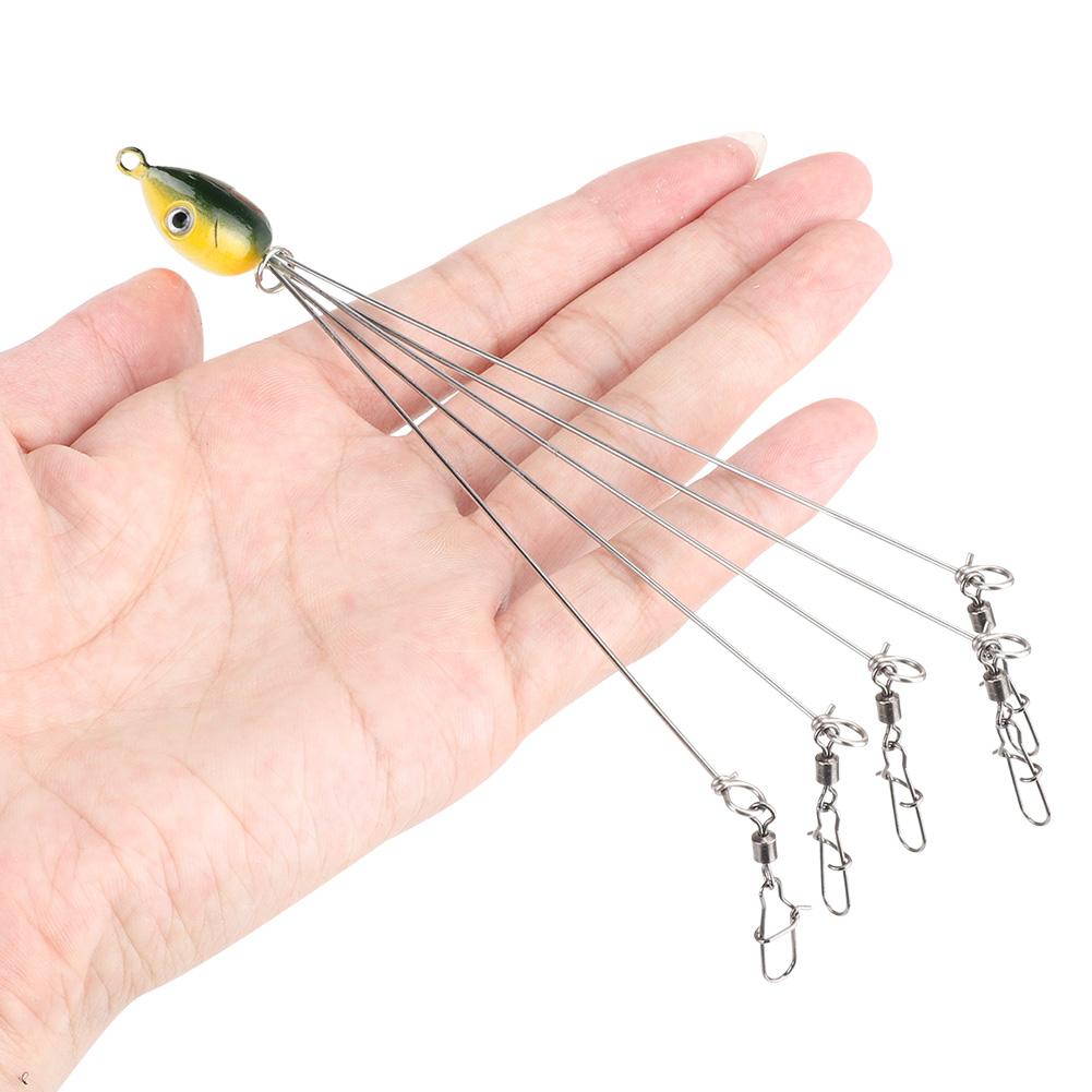 5 Arms Alabama Umbrella Jig Head Fishing Rig Bait Fishing Lures With Snap Swivels(3#)
