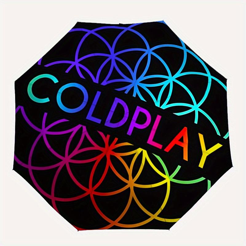 

1pc Coldplay Merchandise Automatic Opening/closing Umbrella, Windproof, Foldable Sunshade, Perfect Gift for Friends, Durable Handle yy250815096