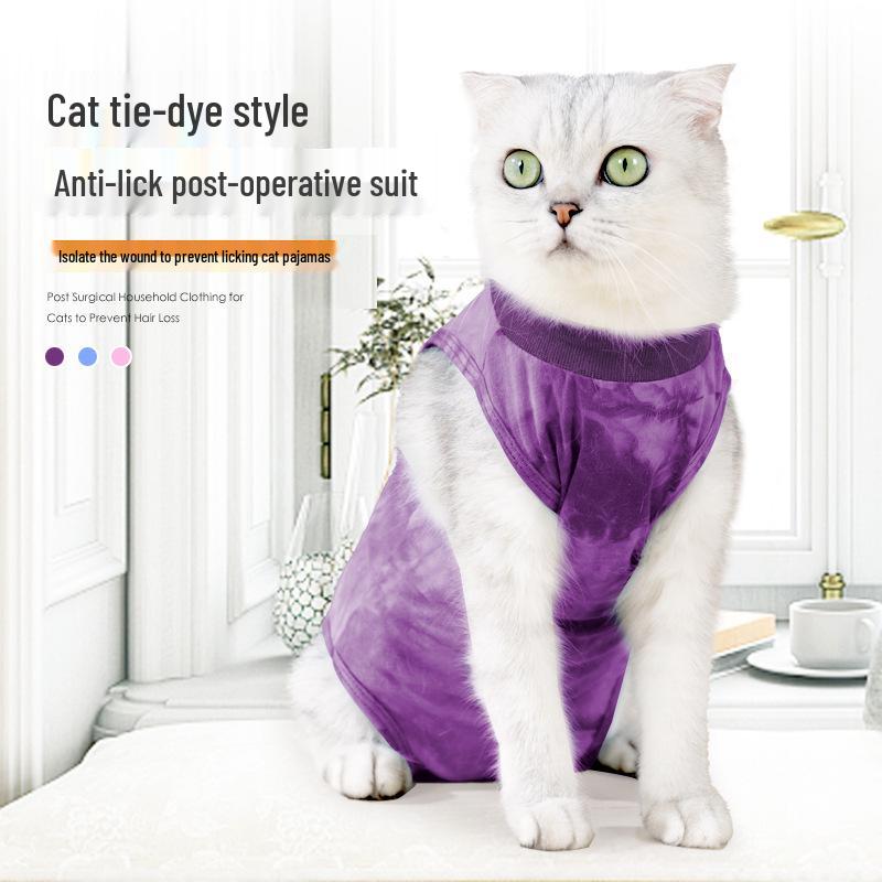 Breathable Cat Neutering Suit: Easy Snap-On Recovery Wear