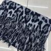 Leopard Print Thickened Imitation Cashmere Scarf with Tassels - Warm, Windproof and Versatile Shawl for Autumn and Winter.