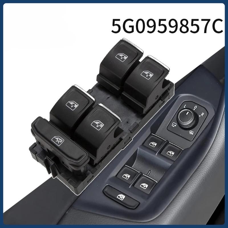 5G0959857D 5G0959857C For Seat Leon Chrome Master Window Lifter Switch For VW Golf MK7 Passat B8 Tiguan Touran