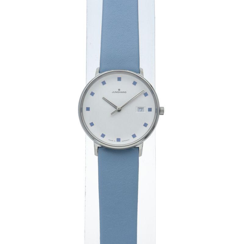 Used Junghans Form Ladies Watch 047/4055.00 Box SS/Leather Ladies Watch White Good Condition [Unused]