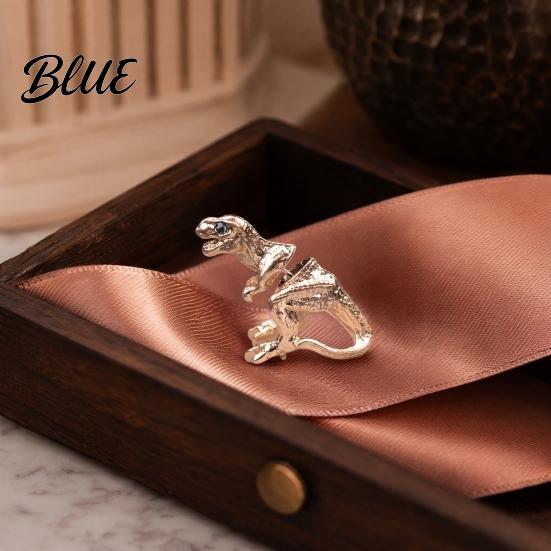 Non-fading Alloy Jewelry Piercing Earring 3D Tyrannosaurus Rex Design Stud