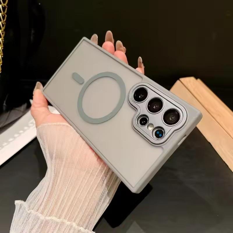 Magnetický prémiový matný kryt pro Samsung Galaxy S25 S24 S23 Ultra Plus FE Magsafe bezdrátové nabíjení Nárazuvzdorný ochranný kryt