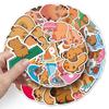 50 Cute Capybara Cartoon Stickers for Water Bottles, Phone Cases, and Laptops