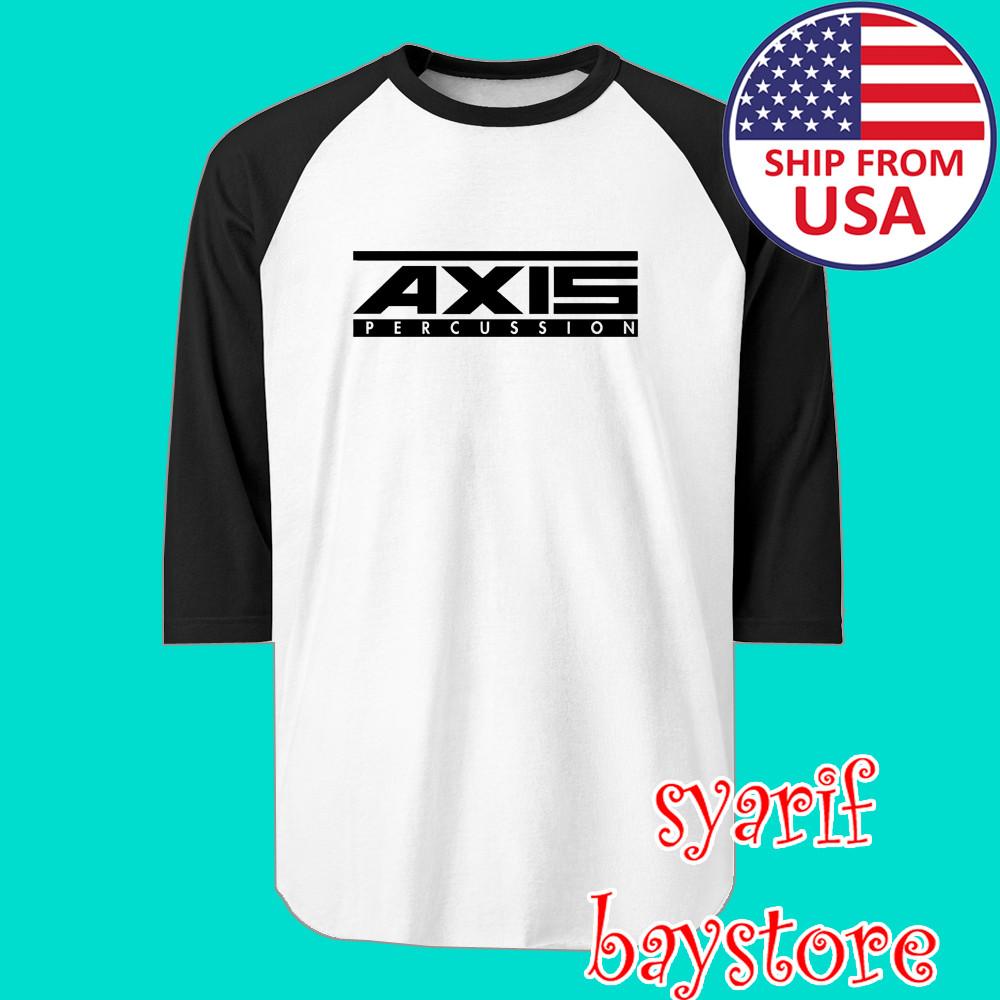 

Axis Percussion Men#039;s Raglan White Black Size S to 2XL Unisex T-Shirt XXXL