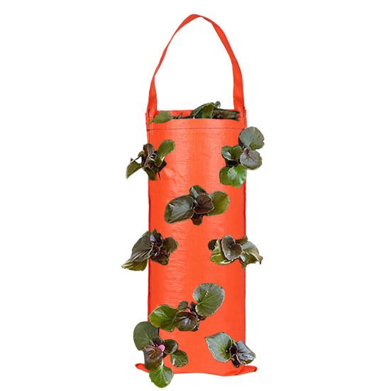 Hanging Strawberry Grow Bag Upside Down Strawberry Planter Reusable Breathable Plant Grow Bag with 4 6 8 10 Planting Holes for Vegetables And