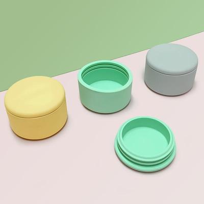 20 ml Bärbar Silikon Reseburk med Lock Kosmetisk Ansikts Kropp Handkräm Mini Etui för Smycken Kräm Pudder
