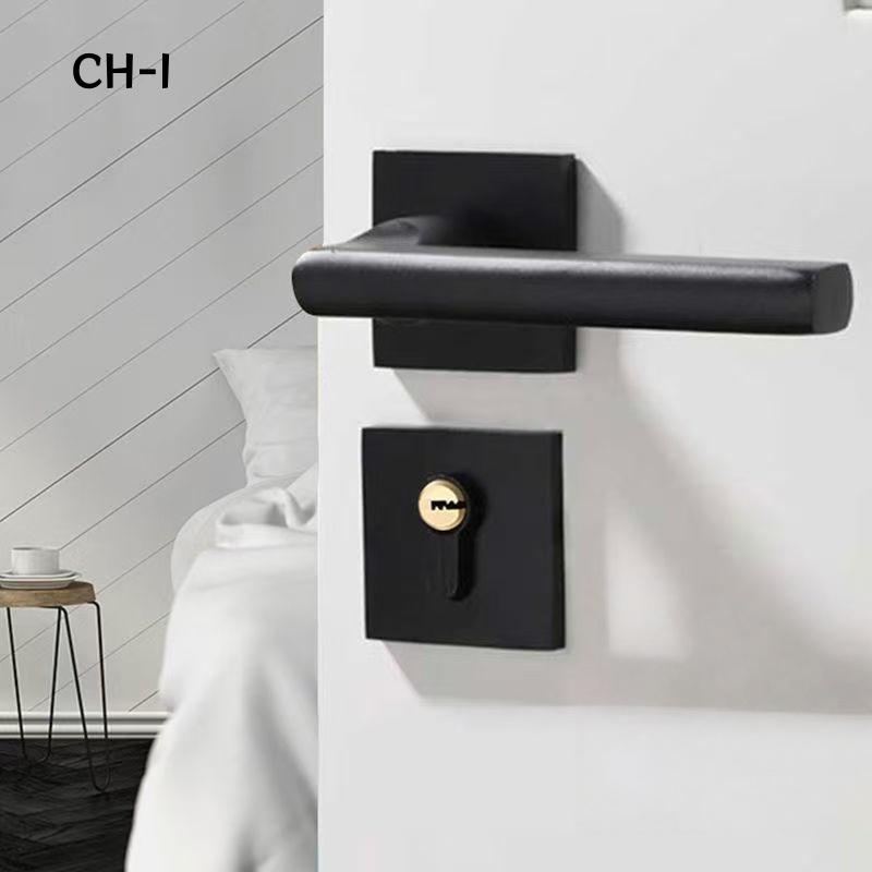Modern Heavy Duty Privacy Round Lever Door Handle Aluminum Alloy for Bedroom Wooden Doors Apartment Use