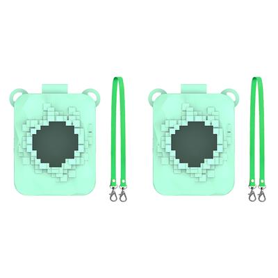 Capa de silicone com cordão para brinquedo interativo Bitzee Magicals (Verde)