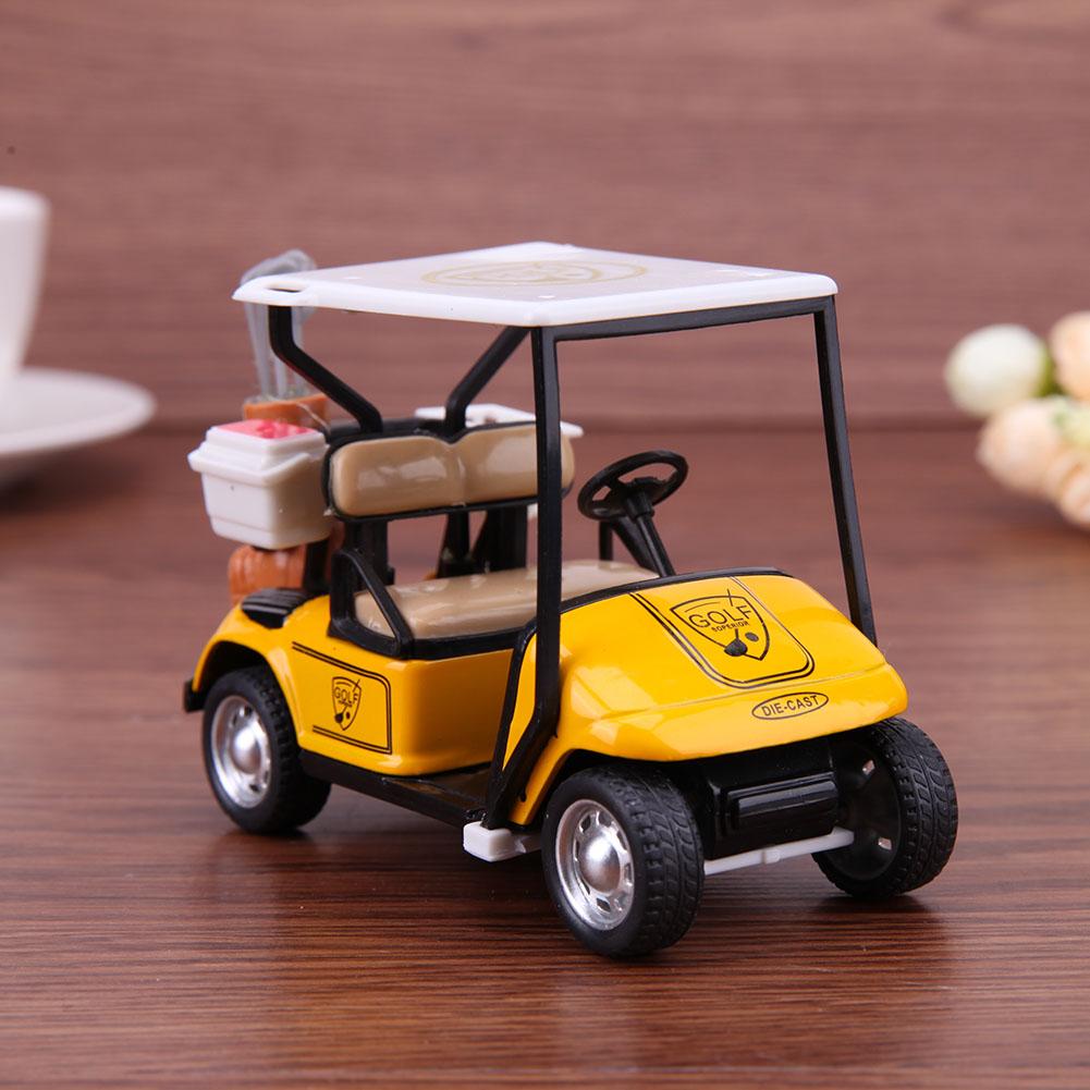 1/36 Golf Car Model Toy Easy Operation Pullback Action Simulation Vehicle Model with Light Music Safe for Children Holiday Gift