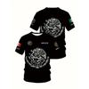 Mexicaanse vlag adelaar T-shirt herenmode 3D print T-shirt boksen voetbal oversized T-shirt sporttop ronde hals korte mouw