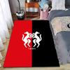 Red and Black Dog Duo Carpet suitable as a non-slip mat for the living room or bedroom sofa