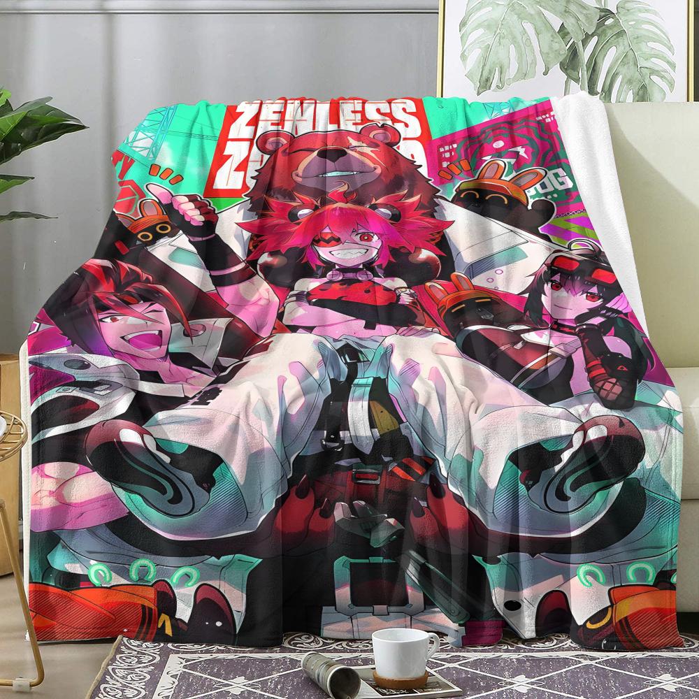 Zenless Zone Zero Game Throw Soft Flannel Throw Summer AC Blanket Lightweight Cool Nap Blanket for Sofa Bed Couch Travel