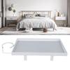 Bedside Shelf with Cup Holder Carbon Steel Bunk Bed Tray Clip On Nightstand with Hooks for College Dorm Room Table Storage